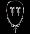 Collar y aros, listón brillante
