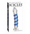 Consolador de cristal con relieves Icicle 19 X 3 cm